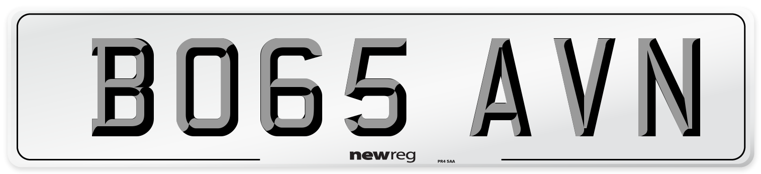 BO65 AVN Number Plate from New Reg